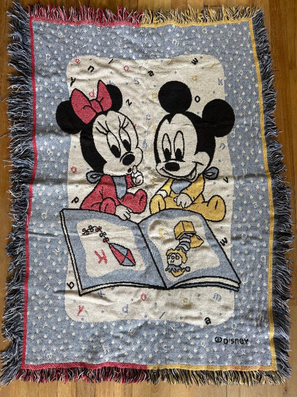 Disney | Childrens Mickey Minnie Tapestry Baby Blanket
